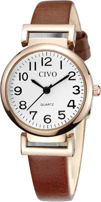Produktbild von Watch Klassische Lederarmband Armbanduhr Damen Wasserdicht Analog Quarz Damenuhr Geschenke fur Frauen Elegantes Minimalistisches Design