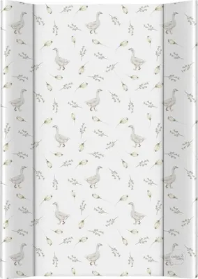 Produktbild von Ceba Baby® Wickelauflage Wickelunterlage - 2 Keil Wickelmulde fürs Babybett 70x50 cm - Wickeltischauflage - Wasserdicht und Abwaschbar - Basic - Gans