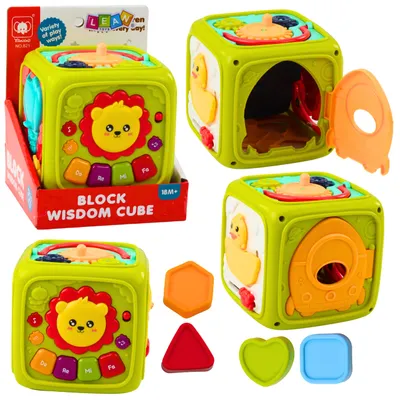 Zdjęcie produktu dla Interaktywna kostka edukacyjna dla małych dzieci Lion Green