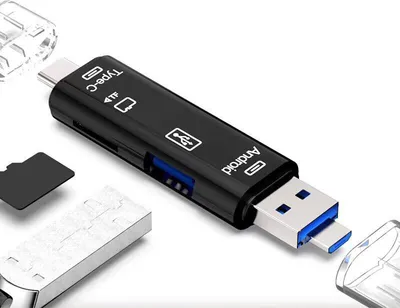Obrázek produktu pro INF Čtečka karet 3 v 1: Kompatibilita USB 2.0, Type-C, SD/TF