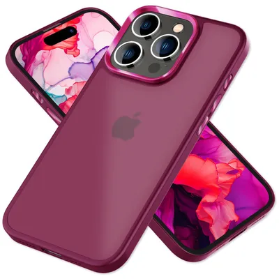 Zdjęcie produktu dla Hybrydowe etui na iPhone'a 15 Pro Frosted Case Protective Edge Etui na telefon komórkowy Etui na telefon komórkowy czerwone