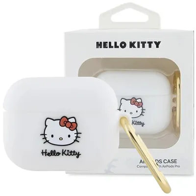 Produktbild von Hello Kitty Silicone 3D Kitty Head - Etui AirPods Pro (biały)
