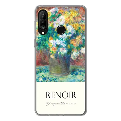 Produktbild von MuchoWow® Handyhülle Schutzhülle Hülle für Huawei P30 Lite Renoir - Chrysantheme - Gemälde Silikon Softcase Handy Hülle - Handyhülle