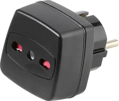 Produktbild von VIVanco™Reisestecker Italien, Italien Buchse - Schuko Stecker (28700)