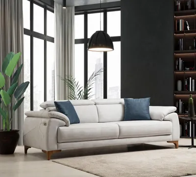 Produktbild von Wohnzimmer Set Modern Luxus Sofagarnitur 3 tlg Polster Möbel Textil Neu