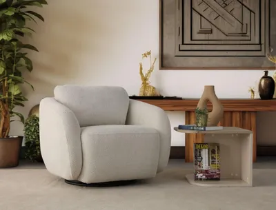 Produktbild von Eleganter Sessel in Beige mit zeitlosem Design