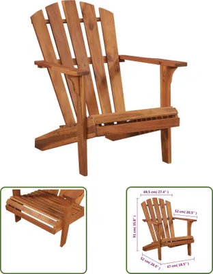 Image de Chaise de jardin Adirondack The Living Store en bois d'acacia massif