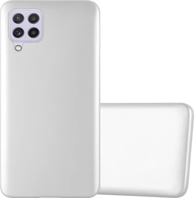 Immagine prodotto di Cadorabo custodia protettiva per Samsung Galaxy A22 4G / M22 / M32 4G in argento Custodia per cellulare Custodia in silicone TPU Custodia Cover