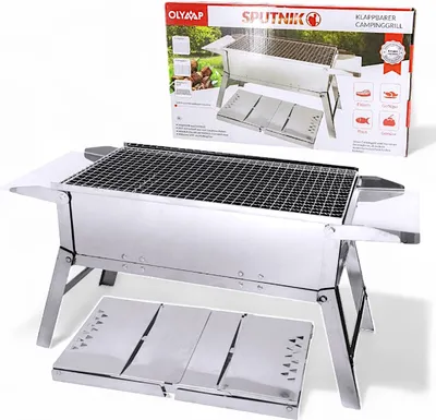 Produktbild von Klappbarer Mangal Camping-Grill SPUTNIK aus Edelstahl BBQ Holzkohle