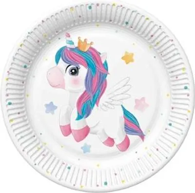 Produktbild von Magisches Einhorn Pappteller 23cm 8St.