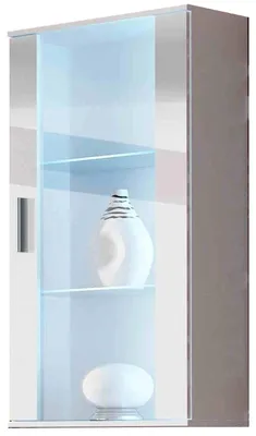 Produktbild von Hängevitrine SINDI SH2A weiß / weiß hochglanz