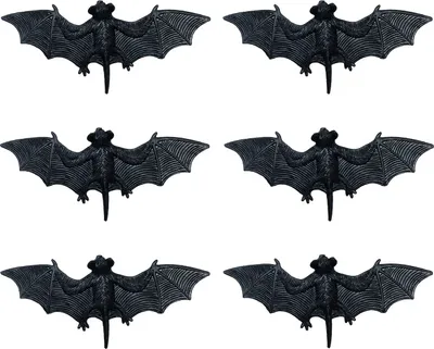 Produktbild von Oblique Unique Horror Streudeko Fledermäuse 6 Stück Fledermaus Tischdeko für Halloween Deko Fasching Karneval