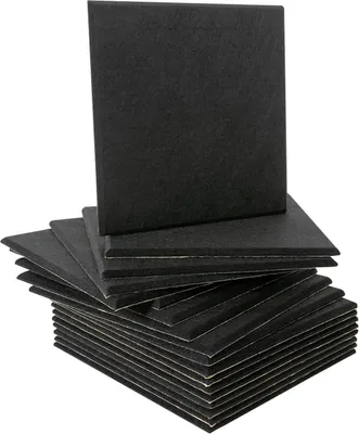 Produktbild von Akustikpaneele - Selbstklebende Akustikschaumplatten - 18er Set - Hohe Dichte - Schalldämmende Wandverkleidung - Schwarz