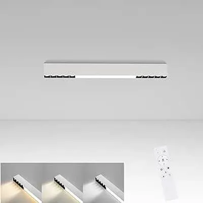 Produktbild von ZMH Deckenlampe LED Deckenleuchte Weiß 17W Deckenstrahler 53CM Lang Dimmbar mit Fernbedienung Modern Deckenbeleuchtung für Wohnzimmer Flur Schlafzimmer Küche