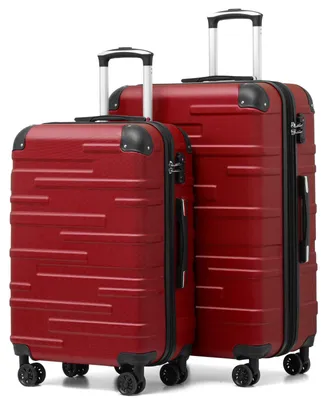 Immagine prodotto di Valigia con guscio rigido, set di 2 pezzi, bagaglio espandibile per viaggi