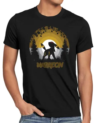 Produktbild von Herren T-Shirt Umbreon Regular Fit mit Rundhalsausschnitt und originellem Druck