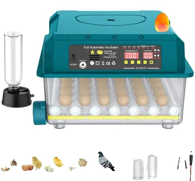 Obrázek produktu pro Inkubátor, automatická regulace teploty, vysoká kapacita pro vejce, 36 vajec