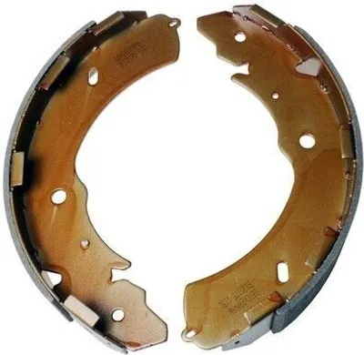 Produktbild von DENCKERMANN Bremsbackensatz Trommelbremse Hinten für MITSUBISHI L 200 / Triton Pickup (KAT, KBT) B120175