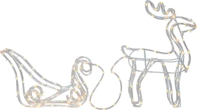 Immagine prodotto di Decorazione illuminata a LED renna con slitta, L 100 cm