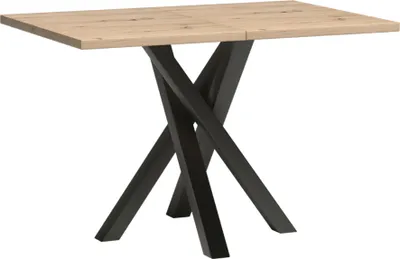 Produktbild von Esstisch ausziehbar 120-160 cm in Eiche mit schwarz CALLAO-161