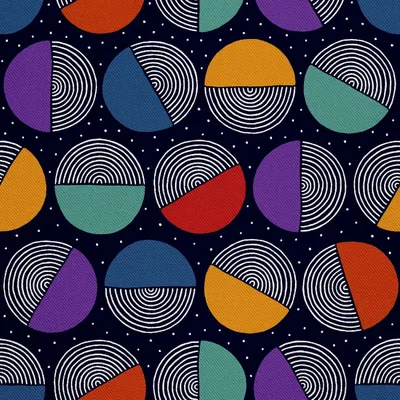 Immagine prodotto di OUTDOOR DECOSTOFFE OXFORD - Motivo cerchi geometrici