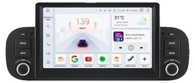 Obrázok produktu pre Autorádio, multimediálny prehrávač, bezdrôtové pripojenie, kompatibilné s modelom Fiat Panda (2013 - 2020), GPS navigácia, 4G, Carplay, SWC, čip UI7862, model S6 (8 jadier, 6 GB RAM, 64 GB úložisko)