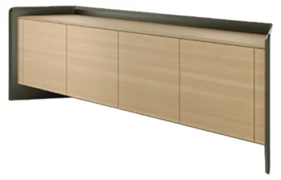 Produktbild von Designer Aktenschrank grau braun Holzbüromöbel Büroschrank