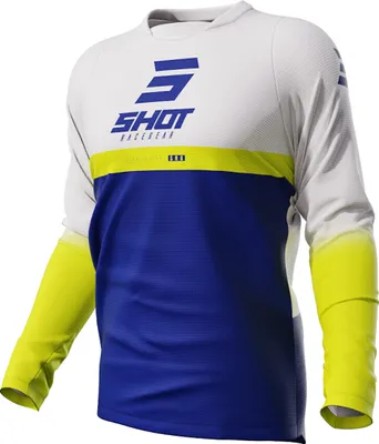 Productafbeelding van Shot Devo Reflex crossbroek, blauw/wit/geel, maat L