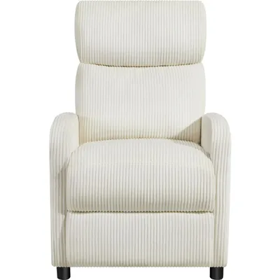Produktbild von Yaheetech Fernsehsessel Relaxsessel aus Cordstoff mit Verstellbarer Beinablage, Beige