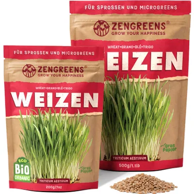 Produktbild von ZenGreens® Sprossen- & Microgreens-Samen - Weizen - 500g