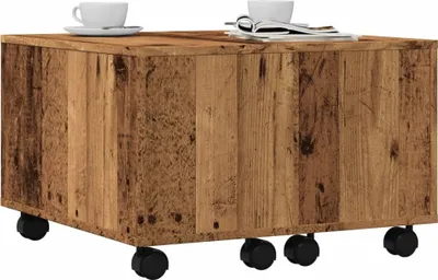 Obrázek produktu pro Maison Exclusive – konferenční stolek v provedení starého dřeva 60 x 60 x 38 cm dřevěný materiál