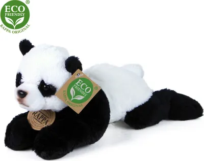 Produktbild von Plüschpanda liegend 18 cm UMWELTFREUNDLICH