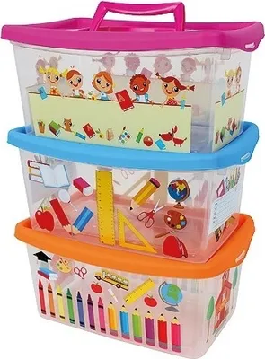Produktbild von Aufbewahrungsbox für Kinder transparent mit Deckel und Handgriff 4 Liter