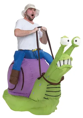Produktbild von AirSuit® Aufblasbares Schneckenkostüm | Ungewöhnliches Kostüm in Erwachsene | Größe 160 bis 190cm | Aus sehr strapazierfähigem Polyester - Angenehm zu