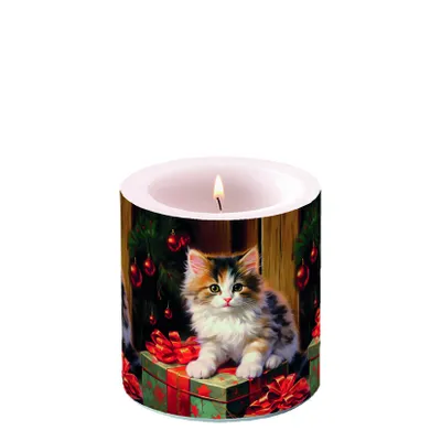 Produktbild von A Weihnachten Kerze klein Ø 7,5 cm x 9 cm Molly