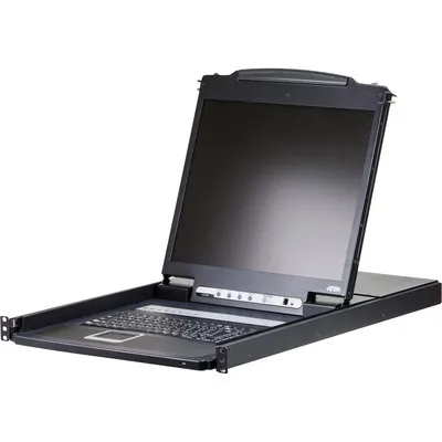 Zdjęcie produktu dla 8-portowy przełącznik KVM ATEN CL1308N DE, konsola LCD 19" (PS/2-USB, VGA) DE-Layout