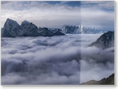 Produktbild von DEQORI Schneidebrett Glas 40x30 cm 'Wolkenberührung' Schneideplatte Servierplatte groß