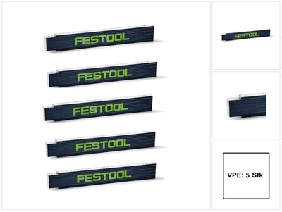 Image de 5x Festool Mètre pliant Mât à maillons en bois 2 m 10 maillons ( 201464 )