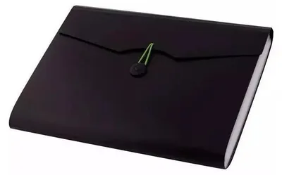Produktbild von D.RECT 5580 Fächermappe Ordnungsmappe erweiterbar Dokumentenmappen 12 Fächer A4 Schwarz