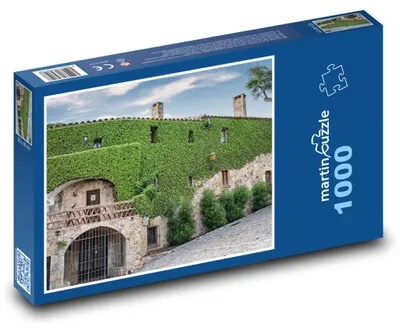 Zdjęcie produktu dla Puzzle 1000 Kamienny dom porośnięty bluszczem - martinpuzzle