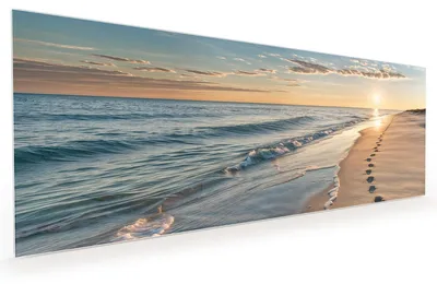 Produktbild von Küchenrückwand Spritzschutz Glas mit Motiv Strandspuren 40 x 40 cm