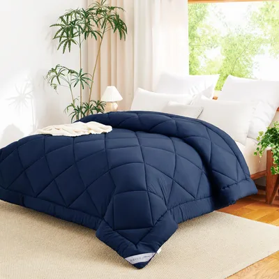 Obrázek produktu pro Přehoz na postel, vláknový, 300 g/m², rozměry 180 x 200 cm, lehký a prodyšný, vhodný pro podzim a zimu