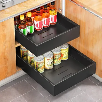 Obrázek produktu pro Omgoods – Výsuvná organizér do kuchyně, snadná instalace bez vrtání