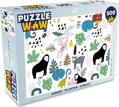 Produktbild von Puzzle 500 Teile - Dieren - Planten - Jungle