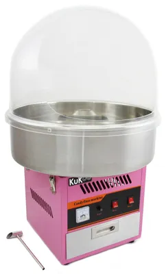 Immagine prodotto di Macchina per zucchero filato KuKoo, colore rosa, 50 cm, acciaio inossidabile con cupola in acrilico, stile retrò, peso 13 kg