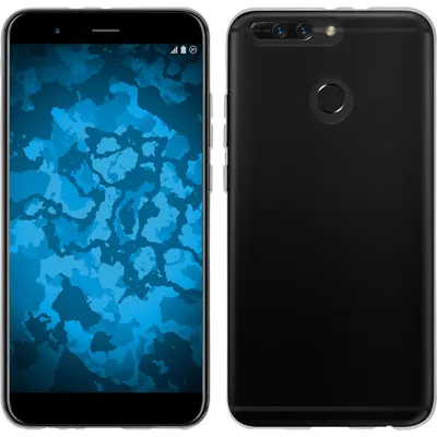 Produktbild von PhoneNatic Case kompatibel mit Huawei Honor 8 Pro - Crystal Clear Silikon Hülle transparent + 2 Schutzfolien