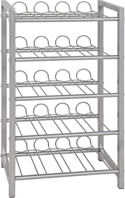 Produktbild von HAKU Möbel Flaschenregal alu - Maße: B 34 cm x H 59 cm x T 22 cm; 38711