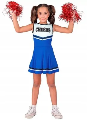 Productafbeelding van Widmann cheerleader-kostuum voor meisjes, blauw, maat 128