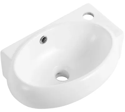 Obrázek produktu pro sklokeramikaO - Umývátko keramické - nástěnné - Avorio - pravá - bílá lesklá - 43x29 cm