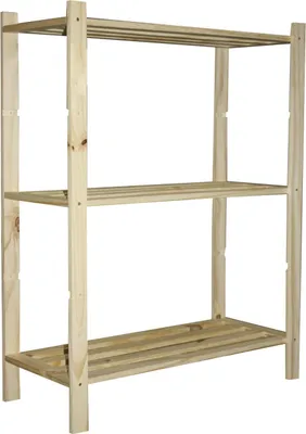 Produktbild von Kiefernholzregal, 3 Böden, B.70 x T.30 x H.90 cm